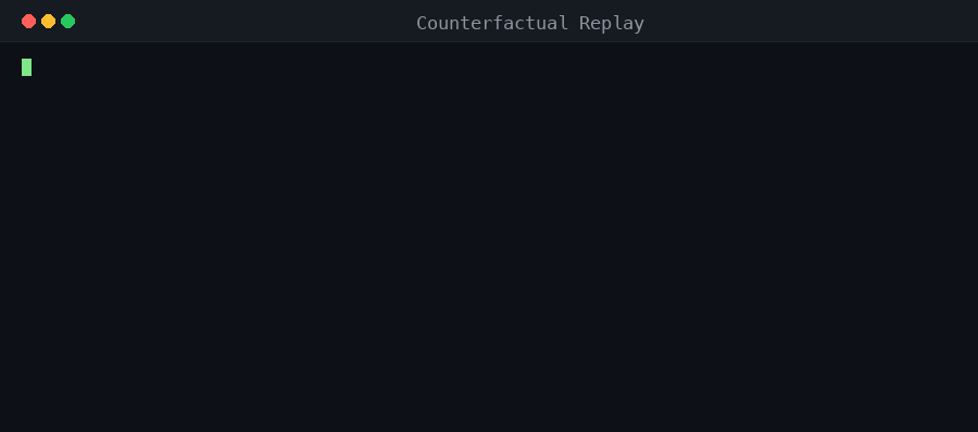 Counterfactual replay